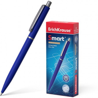 Ручка шариковая автоматическая ErichKrause "Smart Matic Classic" 0,7 мм, синяя, непрозрачный корпус