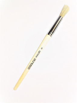 Кисть "Артекс-М" щетина, №8, круглая, деревянная ручка
