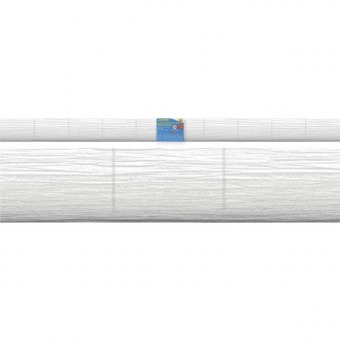Цветная бумага флористическая гофрированная  50 х 250 см белая