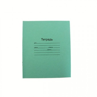 Тетрадь Маяк "Зеленая" обложка, 12 листов, клетка