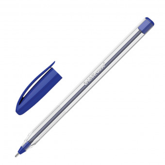 Ручка шариковая ErichKrause U-108 Classic Stick Ultra Glide, синяя, 1,0 мм, трехгранная, прозрачный корпус