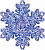 Вырубная фигурка "Снежинка" односторонняя, блестки в лаке (М-10867)