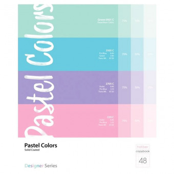 Тетрадь общая HATBER "Pastel Colors" 48 листов, клетка, с полями
