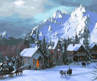 Картина по номерам 40х50 см "Снежное королевство"