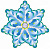 Вырубная фигурка "Снежинка" односторонняя, с блестками (М-13857)