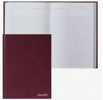 Ежедневник недатированный Attomex А5, 320 страниц, бордовый, бумвинил