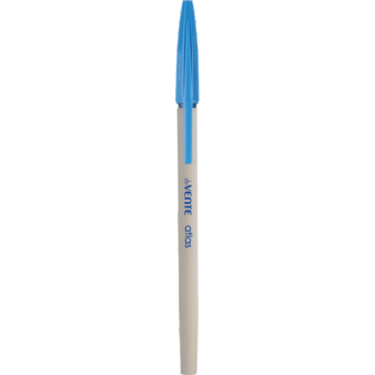 Ручка шариковая deVENTE "Atlas" 0,5 мм, синяя, пластиковый белый корпус