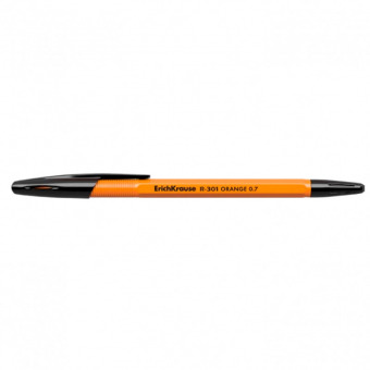 Ручка шариковая ERICH KRAUSE "R-301 ORANGE Stick" 0,7 мм, черная